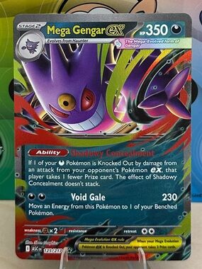 Pokémon TCG Mega Gengar ex - 125/217 - ME: Ascended Heroes (ASC) Mint/NM